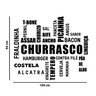 Adesivo de Parede Palavras Churrasco Cortes Carne Cantinho Gourmet Restaurante Kanto Store Adesivo D - 2