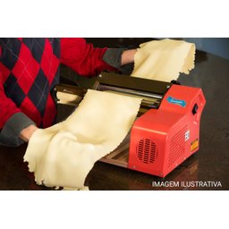 Laminador de Massas 28cm Preto com Vermelho - 220v Anodilar - 3