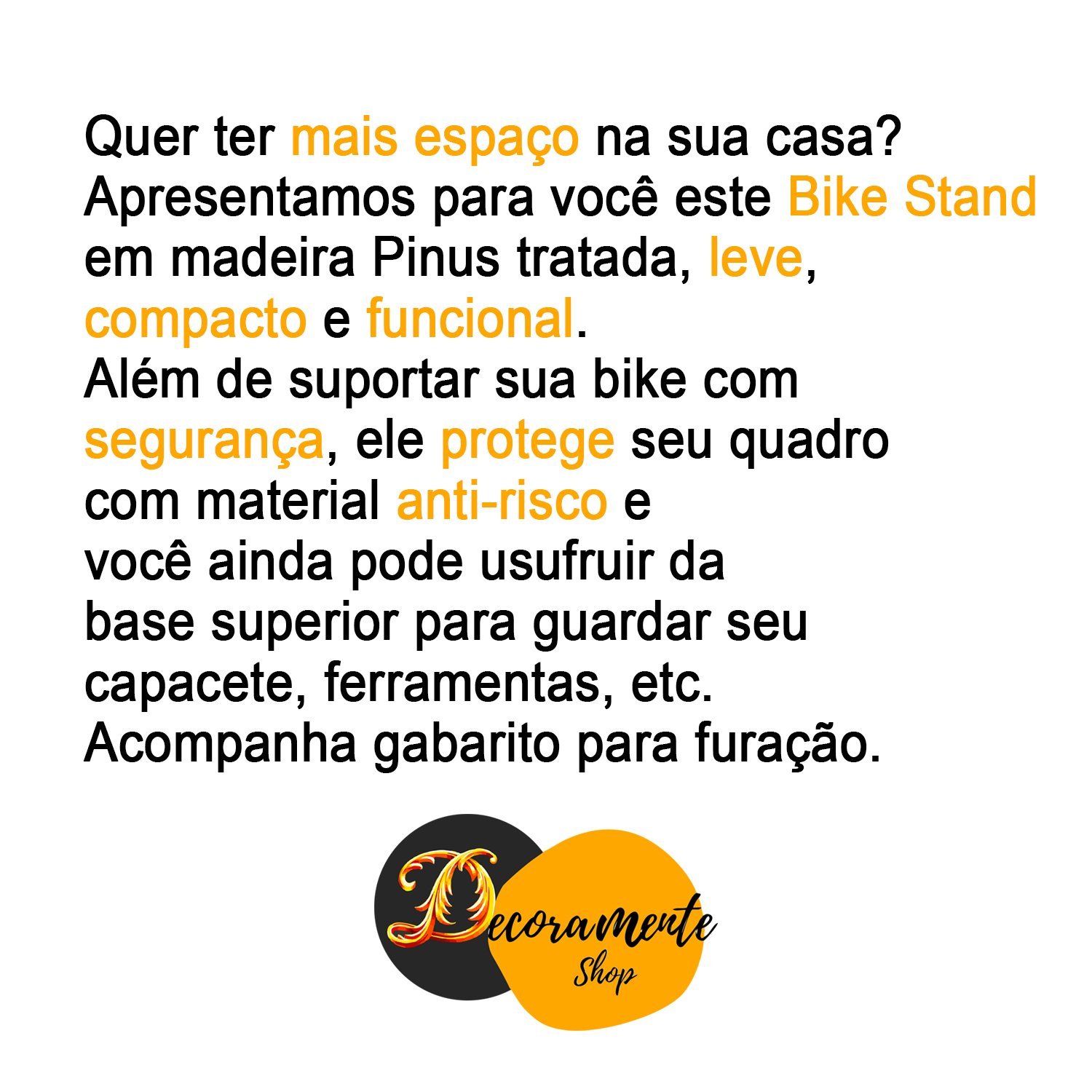 Porta Bicicletas Bike De Parede Madeira Pinus Anti Maresia - 9