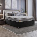 Ver imagem 5 de Cama Box Baú Casal Preto + Colchão Life D33 Pillow Top 61x138x188cm Cinza - e-Shop Casa