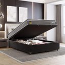Ver imagem 6 de Cama Box Baú Casal Preto + Colchão Life D33 Pillow Top 61x138x188cm Cinza - e-Shop Casa