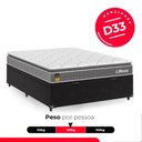Ver imagem 4 de Cama Box Baú Casal Preto + Colchão Life D33 Pillow Top 61x138x188cm Cinza - e-Shop Casa