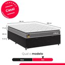 Ver imagem 3 de Cama Box Baú Casal Preto + Colchão Life D33 Pillow Top 61x138x188cm Cinza - e-Shop Casa