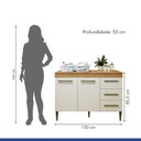 Ver imagem 4 de Lavanderia Modulada Petrópolis Balcão 2 Portas 3 Gavetas Kaiki Móveis
