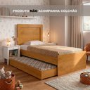 Ver imagem 2 de Cama Solteiro Bibox Luara com Auxiliar para Quarto Infantil Juvenil e Dormitório - Nature