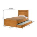 Ver imagem 4 de Cama Solteiro Bibox Luara com Auxiliar para Quarto Infantil Juvenil e Dormitório - Nature