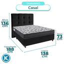Ver imagem 3 de Cama + Box Preto e Colchão Ortobom D33 Casal - Iso100 + Cabeceira