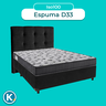 Cama + Box Preto e Colchão Ortobom D33 Casal - Iso100 + Cabeceira - 4