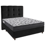Cama + Box Preto e Colchão Ortobom D33 Casal - Iso100 + Cabeceira - 1