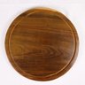 Tabua de carne redonda de madeira 39x39cm - 4