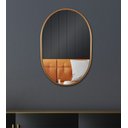 Ver imagem 1 de Espelho Oval Londres 50x40cm Com Borda Dourada
