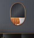 Ver imagem 1 de Espelho Oval Londres 50x40cm Com Borda Dourada