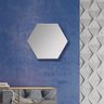 Painel Espelhado Narciso Hexagonal 34cm x 30cm 100% Mdf Off White - 7