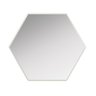 Painel Espelhado Narciso Hexagonal 34cm x 30cm 100% Mdf Off White - 2