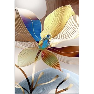 Quadro Decorativo Floral Moderno, Tela em Canvas ideal para  Sala, Quarto e Hall (100x70 cm)