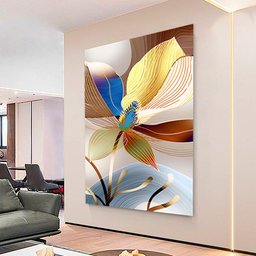 Quadro Decorativo Floral Moderno, Tela em Canvas ideal para  Sala, Quarto e Hall (100x70 cm) - 2