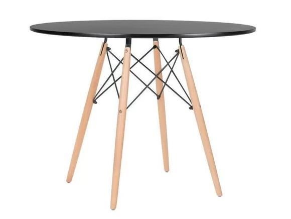 Ver imagem 2 de Conjunto de Jantar Eiffel: Mesa 120cm Preta e 6 Cadeiras Dkr - Design e Estilo
