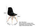 Ver mais imagens de Conjunto de Jantar Eiffel: Mesa 120cm Preta e 6 Cadeiras Dkr - Design e Estilo