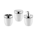 Ver imagem 2 de Conjunto 3 Peças Acessórios de Banheiro Branco Forma Inox