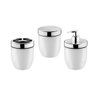 Conjunto 3 Peças Acessórios de Banheiro Branco Forma Inox - 2