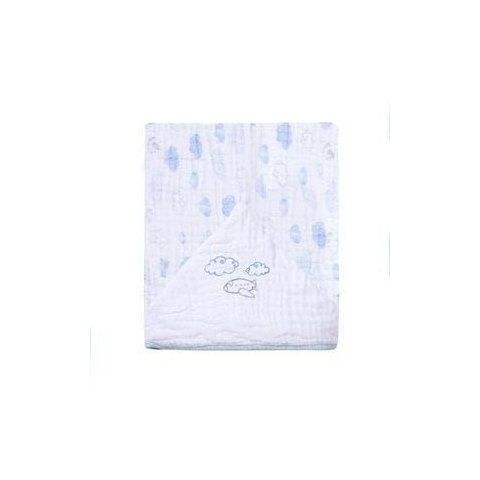 Toalha de Banho Soft Azul Bordada no Capuz