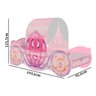 Cama Carruagem Encantada Rosa Star com Dossel e Luz Decorativa Led - Pura Magia - 5
