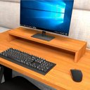 Ver imagem 1 de Suporte para Monitor F5 Mesa Escritório MDF 70cm Freijó Marrom F5 Office