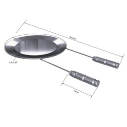 Espeto Disco Bifeteira Inox com Cabo Aluminio Chapa Qualinox - 2
