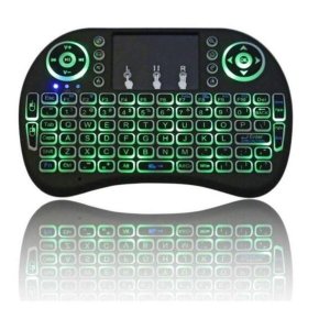 Mini Teclado Mouse Touch sem Fio Tv Box Wireless com Luz Backlit