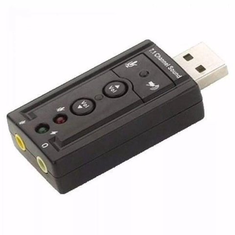 Adaptador Audio Placa De Som USB 7.1 Canais Notebook Pc