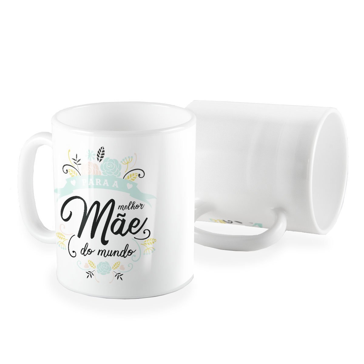 Caneca mae no seu coracao melhor mae do mundo - 1