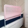 Grade Cama Box Proteção Tel Segurança Bebê Idoso Adulto Rosa - 2