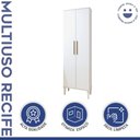 Ver imagem 2 de Armário Multiuso Recife 2 Portas 5 Prateleiras - Kaiki Móveis Branco