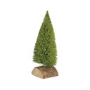 Ver imagem 1 de Mini Pinheiro de Mesa com Base em Tronco de Madeira Rústico 24cm Modelo Premium Realista