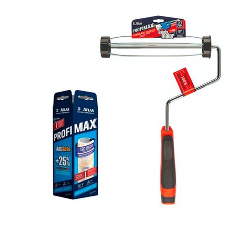 Rolo Pintura Antigota Profimax C/Garfo 23cm=1 Rolo+1 Suporte