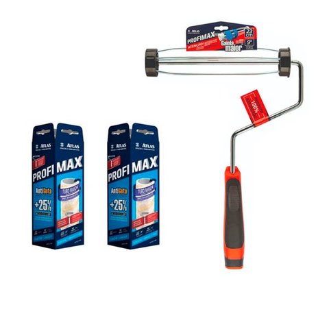 Kit 2 Rolos Antigota Com Cabo 23cm Profimax Rende Mais Atlas