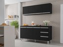 Ver imagem 6 de Balcão de Pia Multiuso para Cozinha sem Tampo 1,6m - Andréia: Preto Fosco