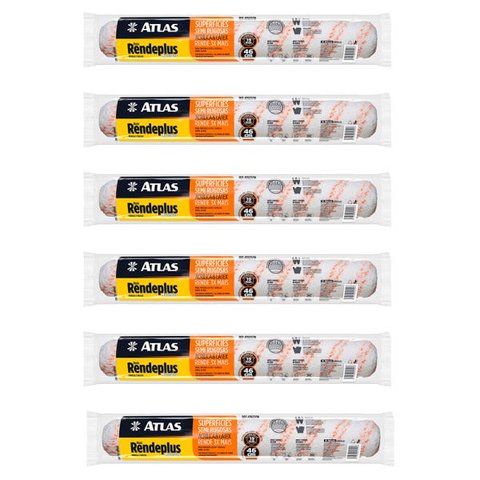 Kit 06 Rolos Big Rende Plus Parede E Madeira Atlas 46cm