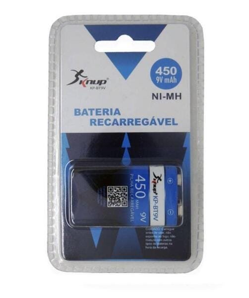 Bateria 9v Recarregável 450 Mah NI-Mh Blister KP-BT9V - 2