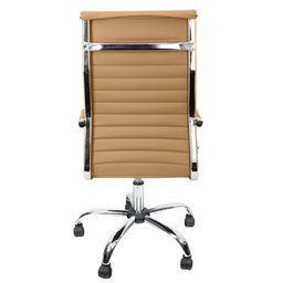 Kit 4 Cadeiras Eames Esteirinha Presidente Escritório Alta Bege - 5