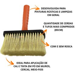 3 Broxa Trincha Grande 18 cm Jumbo Atlas Pintura Limpeza - 2
