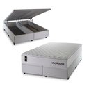 Ver imagem 1 de Conjunto Box Baú Super King New Moon Branco 193x203x73 c/ Molas Ensacadas