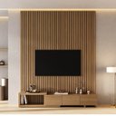 Ver imagem 2 de Rack Extensível com Painel Ripado TV 75 Polegadas Planejado 200x250cm Aruá CabeCasa MadeiraOriginals