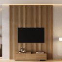 Ver imagem 1 de Rack Extensível com Painel Ripado TV 75 Polegadas Planejado 200x250cm Aruá CabeCasa MadeiraOriginals