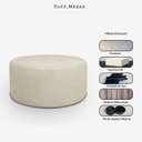 Ver imagem 4 de Puff Mezza Central Redondo Decorativo para Sala Orgânico Confortável e Reforçado Bouclé