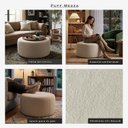 Ver imagem 3 de Puff Mezza Central Redondo Decorativo para Sala Orgânico Confortável e Reforçado Bouclé