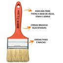 Ver imagem 3 de Pincel Para Pintura Parede 3 Verniz E Stain Atlas- 8 Pçs