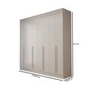 Ver imagem 4 de Guarda-Roupa Casal Porto 8 Portas 4 Gavetas 100% MDF Branco - Panorama Móveis