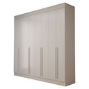 Ver imagem 3 de Guarda-Roupa Casal Porto 8 Portas 4 Gavetas 100% MDF Branco - Panorama Móveis