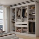Ver imagem 2 de Guarda-Roupa Casal Porto 8 Portas 4 Gavetas 100% MDF Branco - Panorama Móveis